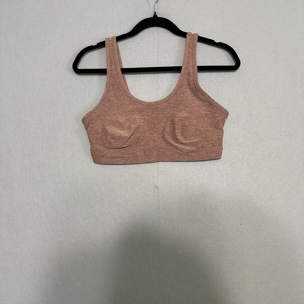 Alo Yoga Alosoft Heathered Mauve Sports Bra and Leggings Set Large - Picture 3 of 15